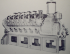 Diesel engine with Woodward governor